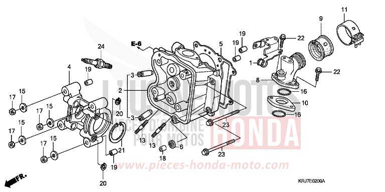 CYLINDER HEAD for S-Wing ABS PEARL HARVEST GREEN (GY136) from 2011